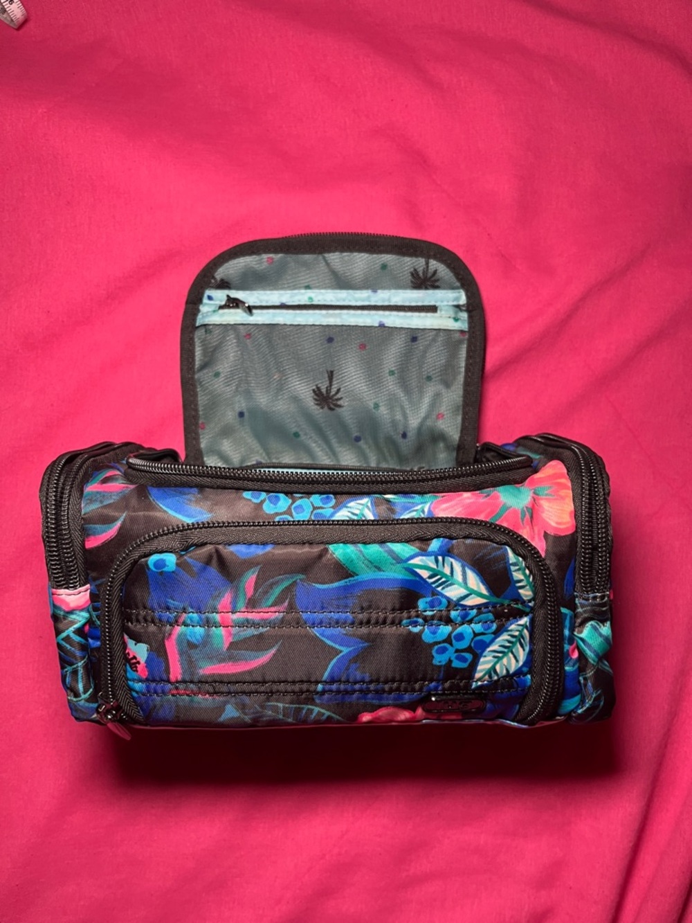 Lug “Mini Trolley” Floral Cosmetic Travel Case Excellent